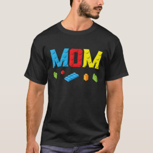 Mom Master Builder建物ブロックファミリS Tシャツ
