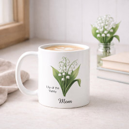 Mom May Birth Flower Lily of the Valley  コーヒーマグカップ