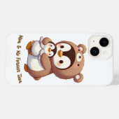 Mom & Me Forever Team – かわいいペンギン&ベアiPhone Case-Mate iPhoneケース (裏面 (横))