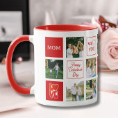 Mom Messages Custom Photo Collage Valentine's Day マグカップ