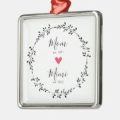 Mom | Mimi Year Est. ハート 陶器 オーナメント (左)