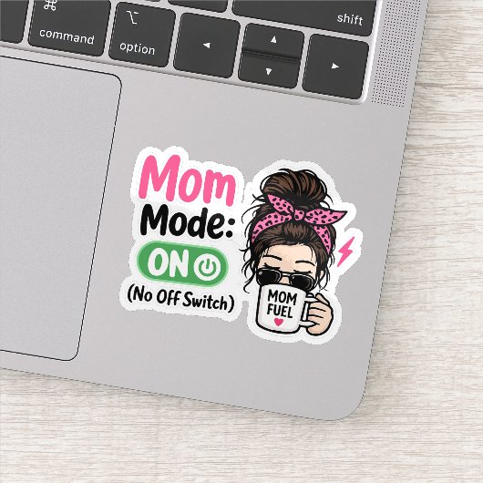 Mom Mode がオン - 面白い母の日ギフト シール (詳細)