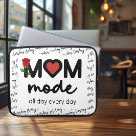 Mom Mode All Day Every Day ラップトップバッグ ラップトップスリーブ