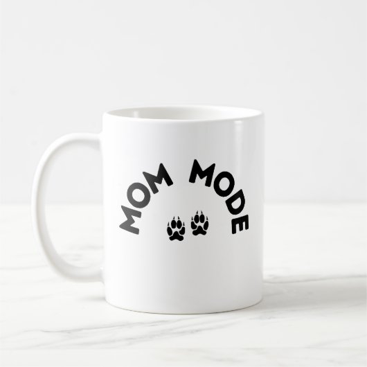 Mom Mode Mag - Paw Print Edition コーヒーマグカップ (左)