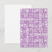 Mom, Mom, Mom – ブロックパターン サンキューカード (正面/裏面)
