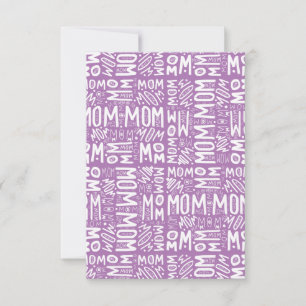Mom, Mom, Mom – ブロックパターン サンキューカード