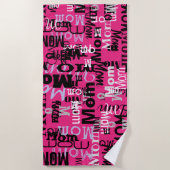 MOM MOTHER Mothers Day Giftビーチスイミングタオル ビーチタオル (正面)