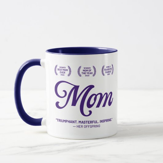 Mom Mug （10色のハンドルとリム） マグカップ (左)