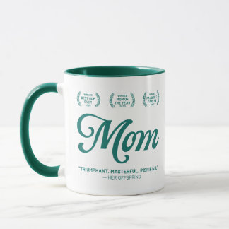 Mom Mug (10色のハンドルとリム) マグカップ