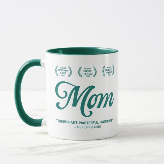Mom Mug （10色のハンドルとリム） マグカップ (左)