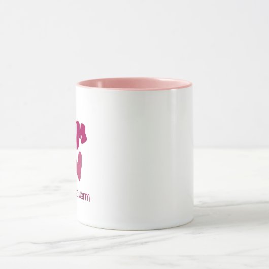 Mom mug heart マグカップ (中央)