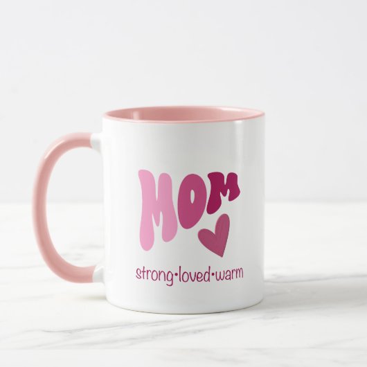 Mom mug heart マグカップ (左)