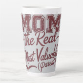 Mom — MVP (最実在も貴重な親) カフェラテマグ (正面)