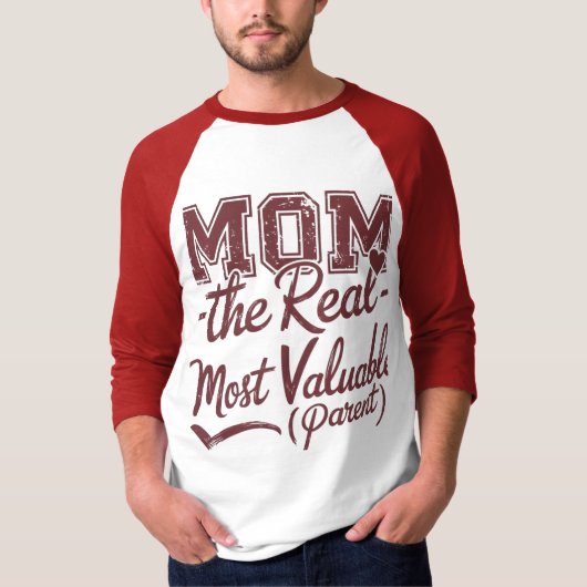 Mom — MVP (最実在も貴重な親) Tシャツ (正面)