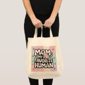 Mom My Favorite Human Cute Bear Hug Pastel  トートバッグ (正面(商品))