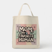 Mom My Favorite Human Cute Bear Hug Pastel  トートバッグ (裏面)