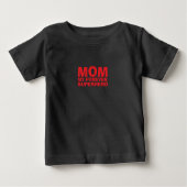 Mom My Forever Superhero 赤 ベビーTシャツ (正面)