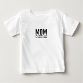 Mom My Forever Superhero black ベビーTシャツ (正面)