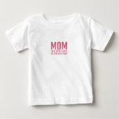 Mom My Forever Superhero pink ベビーTシャツ (正面)