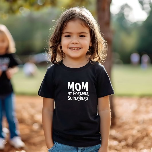 Mom My Forever Superhero white ベビーTシャツ