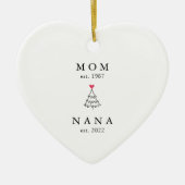 Mom | Nana 設立年 クリスマス セラミック オーナメント (正面)