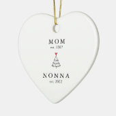 Mom | Nonna 設立年 クリスマス セラミック オーナメント (左)