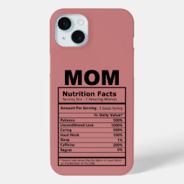 Mom Nutrition Facts Pattern Mother Day Pink Color iPhone 15 Miniケース