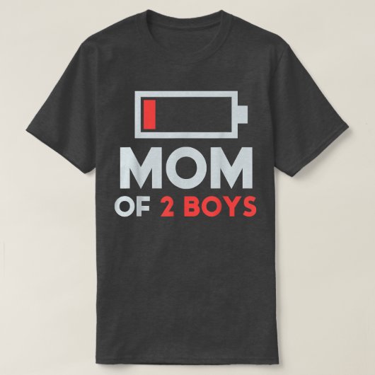 Mom Of 2男の子のシャツギフトからの息子の母の日の出産 Tシャツ (デザイン正面)