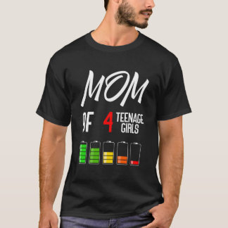 Mom Of 4 Nage Mama Of Mothers Day Tシャツ