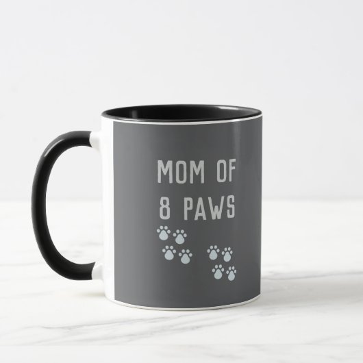 Mom of 8 paws マグカップ (左)