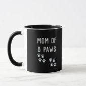Mom of 8 paws マグカップ (左)
