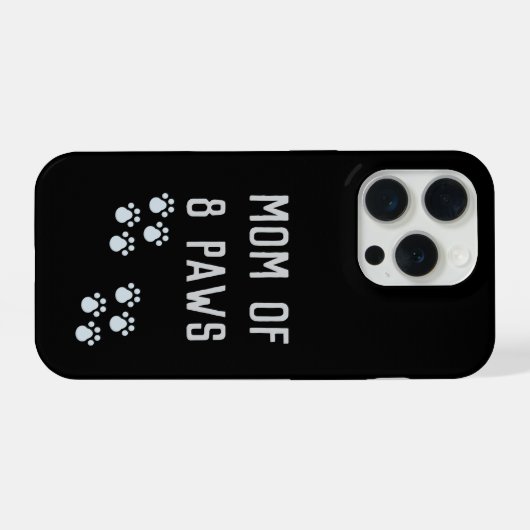 Mom of 8 paws iPhoneケース (裏面横)