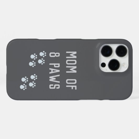 Mom of 8 paws iPhoneケース (裏面横)