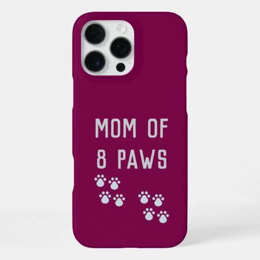 Mom of 8 paws iPhoneケース (裏面)