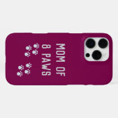 Mom of 8 paws iPhoneケース (裏面横)