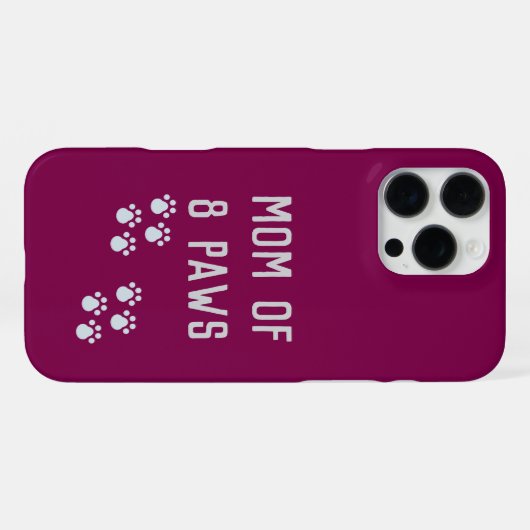 Mom of 8 paws iPhoneケース (裏面横)