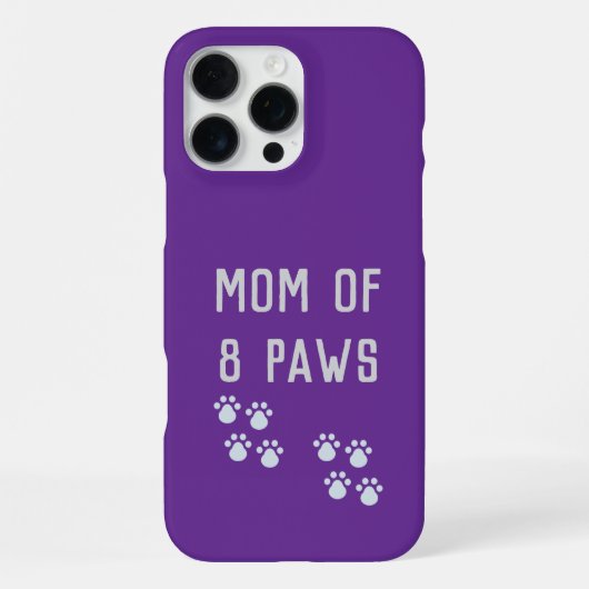 Mom of 8 paws iPhoneケース (裏面)