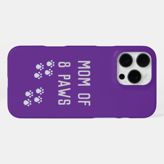 Mom of 8 paws iPhoneケース (裏面横)