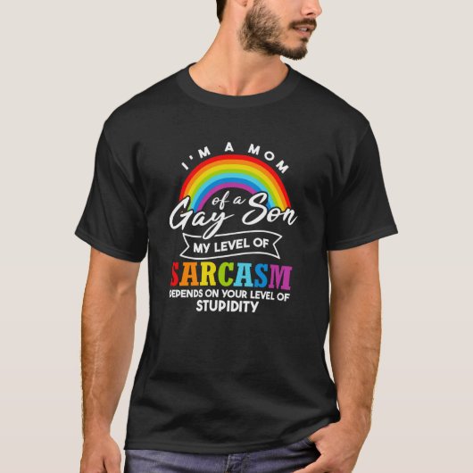 Mom Of A Gay Son Pride Month LGBTQ Mom Tシャツ (正面)