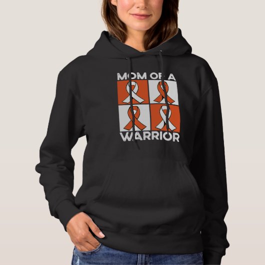 Mom Of A Warrior Support Squad Leukemia Awareness パーカ (正面)