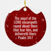 Mom of an Angel Golden Christian Christmas 👼🏻 🎄 セラミックオーナメント (裏面)