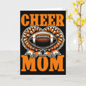 Mom Of Both Footll Cheerleading Cheer Mom Game Day カード (黄色い花)