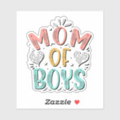 Mom of Boysハートシール シール (シート)