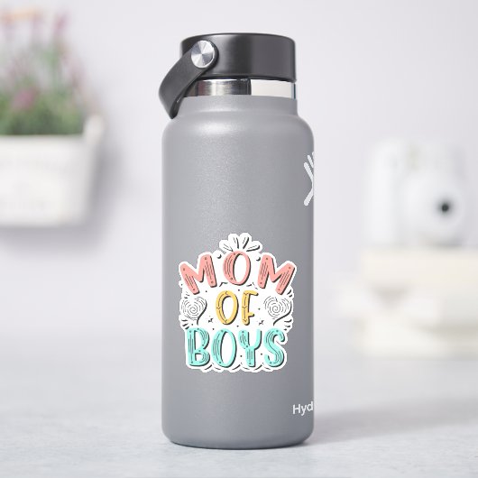 Mom of Boysハートシール シール (HydroFlask)