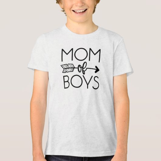 Mom of Boys Tee - 誇りを持った & スタイリッシュ! トライブレンドＴシャツ (正面)