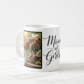 Mom of Girls Elegant Modern Script 2 Photo コーヒーマグカップ (正面左)