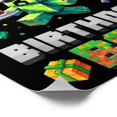 Mom Of The誕生日ボーイパーティービデオゲーマーピクセルNu ポスター (角)