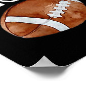 Mom Of The 1 Year Old Football Birthday Boy Family ポスター (角)