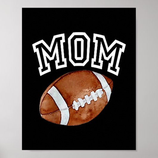 Mom Of The 1 Year Old Football Birthday Boy Family ポスター (正面)