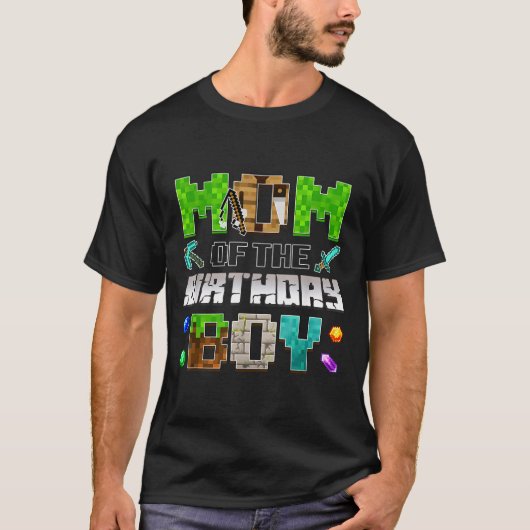 Mom Of The Birthday Boy Funny Gaming Birthday Xel  Tシャツ (正面)